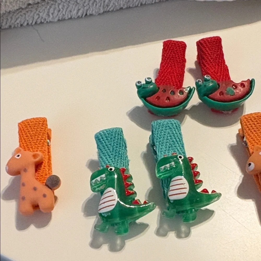 Colorful Animal Hair Clips Set